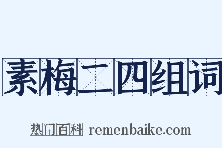 素梅二四组词是什么意思的图片